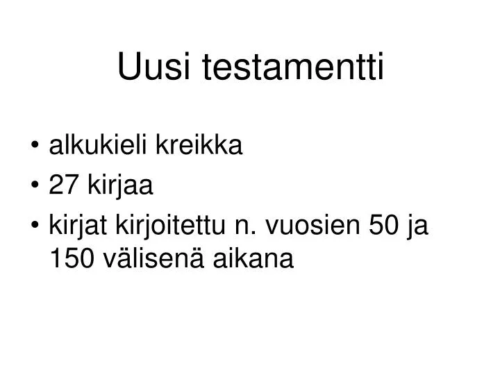 uusi testamentti