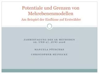 potentiale und grenzen von mehrebenenmodellen