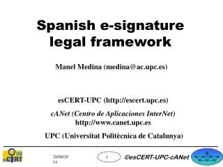 Spanish e-signature legal framework