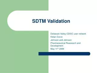 SDTM Validation