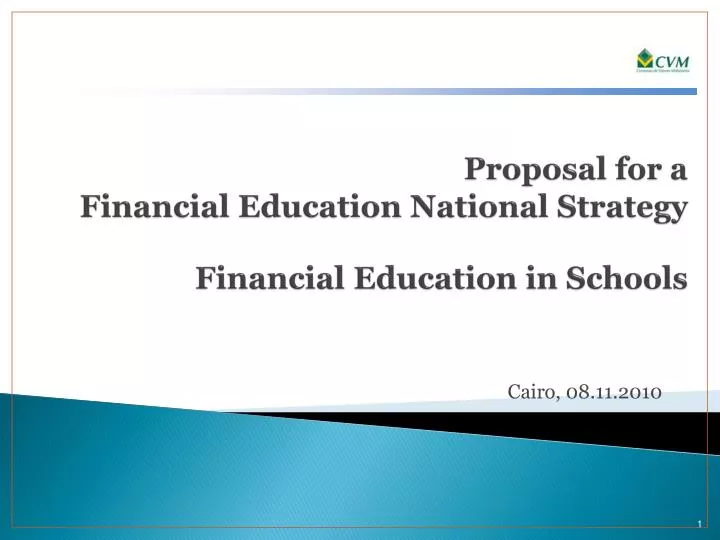 proposal for a financial education national strategy financial education in schools
