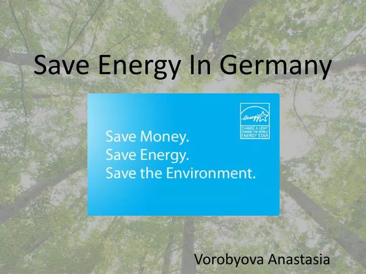 save energy in germany