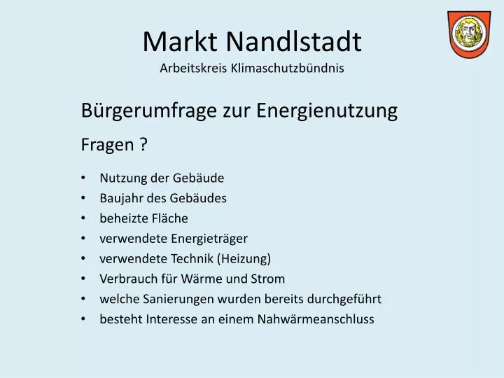 markt nandlstadt arbeitskreis klimaschutzb ndnis
