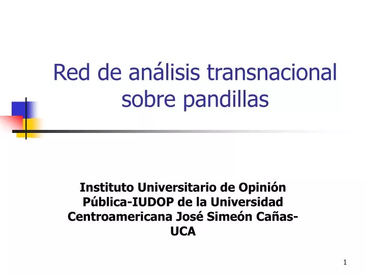 red de an lisis transnacional sobre pandillas