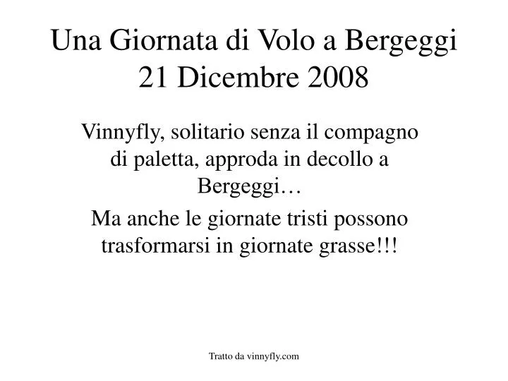 una giornata di volo a bergeggi 21 dicembre 2008