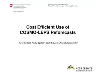 Cost Efficient Use of COSMO-LEPS Reforecasts