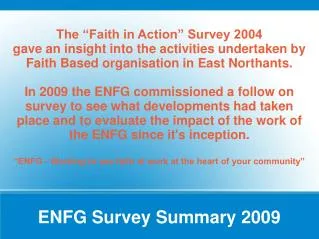 ENFG Survey Summary 2009