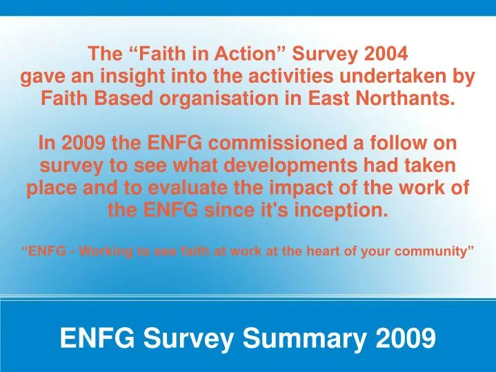 enfg survey summary 2009