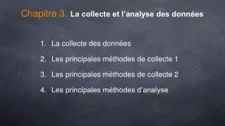 chapitre 3 la collecte et l analyse des donn es
