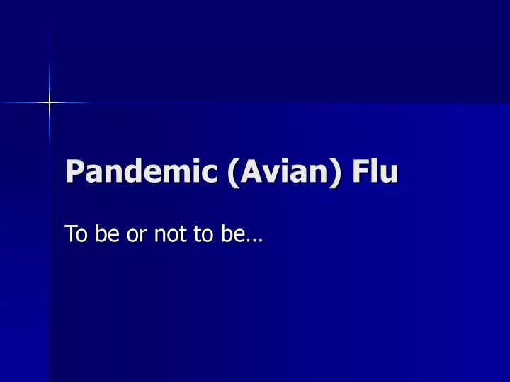 pandemic avian flu