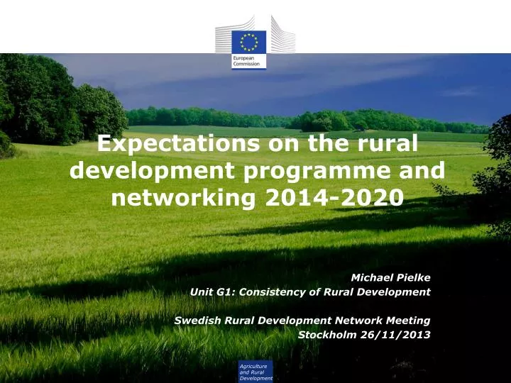 expectations on the rural development programme and networking 2014 2020