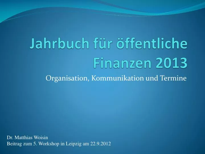 jahrbuch f r ffentliche finanzen 2013