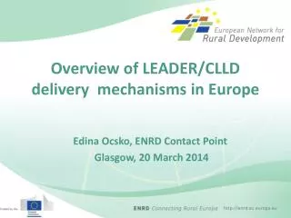 Overview of LEADER/CLLD delivery mechanisms in Europe