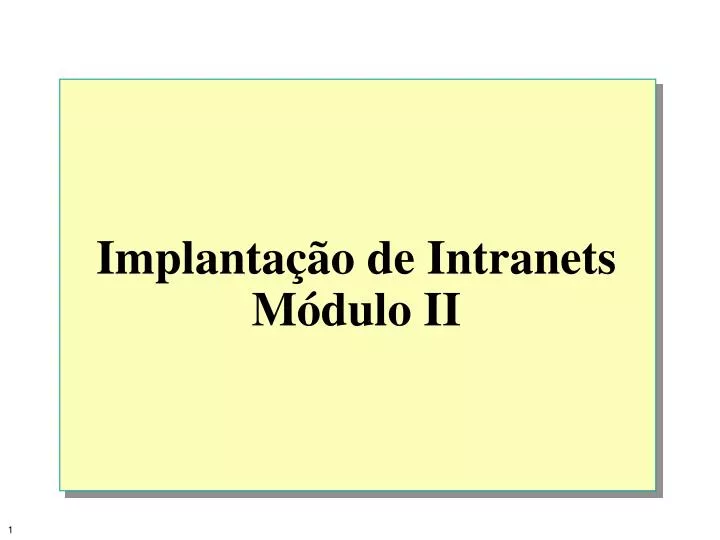 implanta o de intranets m dulo ii