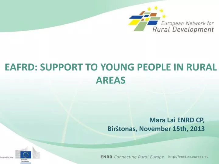 eafrd support to young people in rural areas