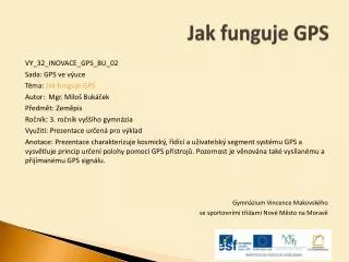 jak funguje gps