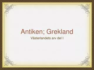 antiken grekland