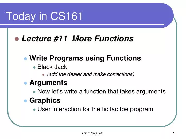 today in cs161