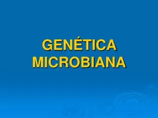 gen tica microbiana