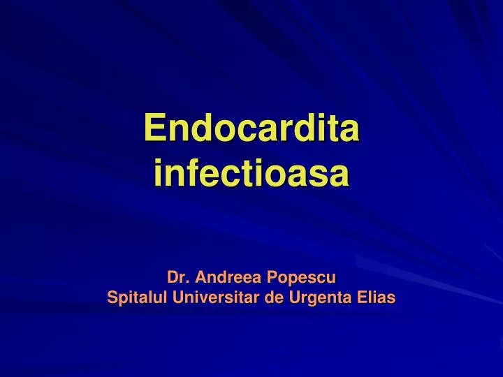 endocardita infectioasa