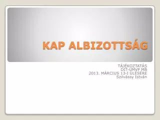 kap albizotts g
