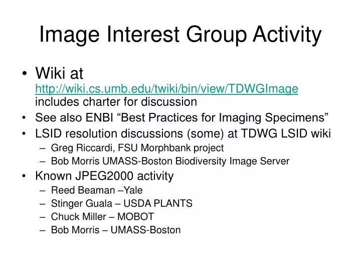 image interest group activity