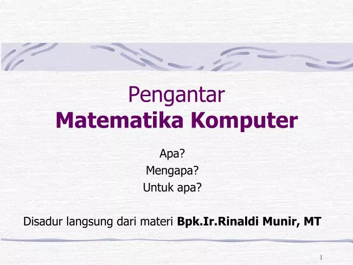 pengantar matematika komputer