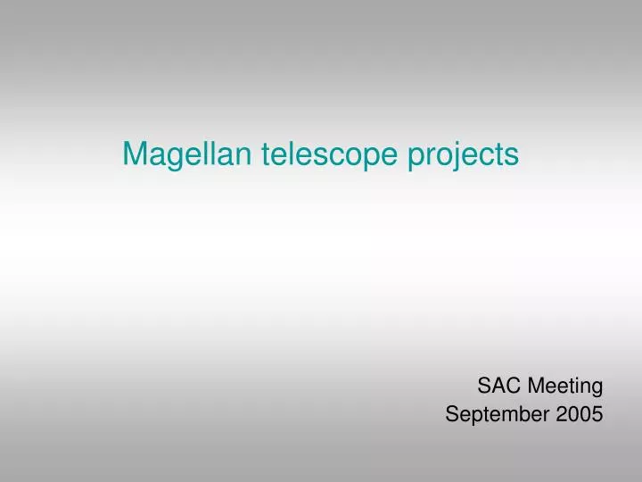 magellan telescope projects