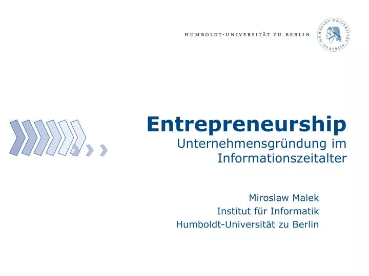 entrepreneurship unternehmensgr ndung im informationszeitalter