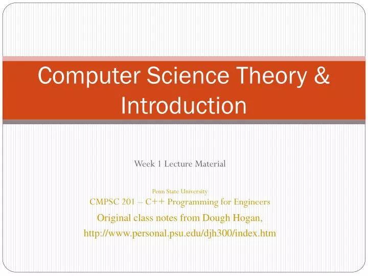 computer science theory introduction