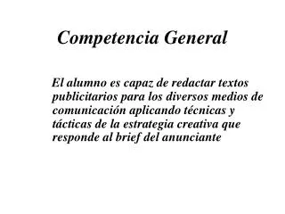 competencia general