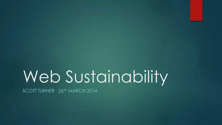 web sustainability