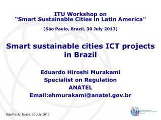Smart sustainable cities ICT projects in Brazil