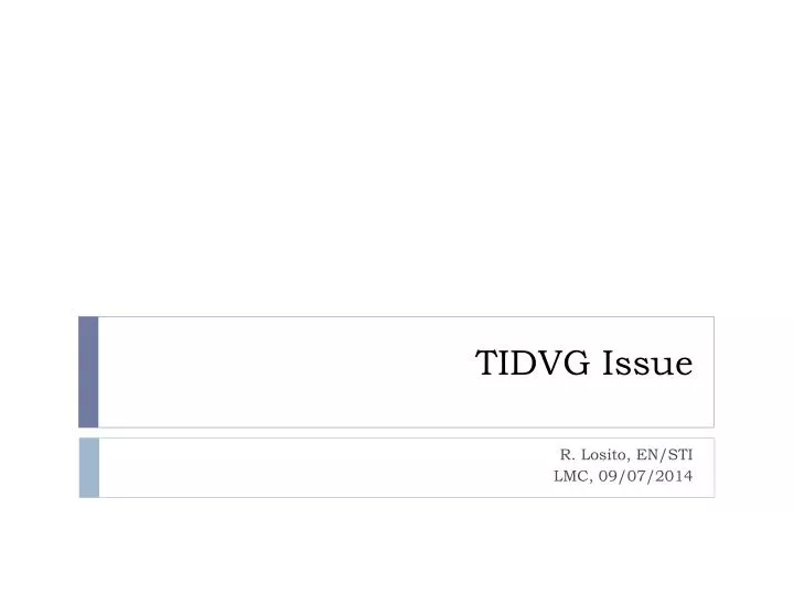 tidvg issue