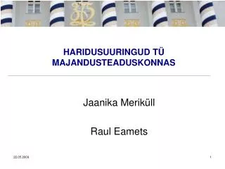haridusuuringud t majandusteaduskonnas