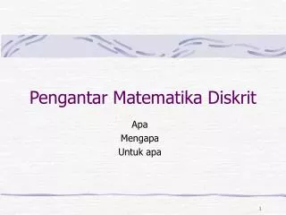 pengantar matematika diskrit