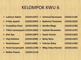 kelompok kwu 6