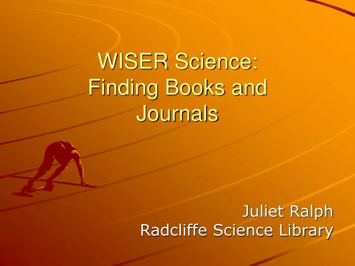 wiser science finding books and journals