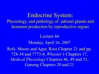 Lecture 44 Monday, April 16, 2007