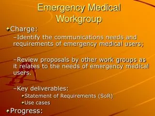 Emergency Medical Workgroup