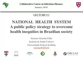 LECTURE # 1 NATIONAL HEALTH SYSTEM