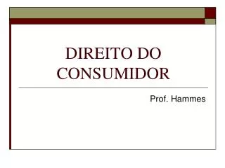 direito do consumidor