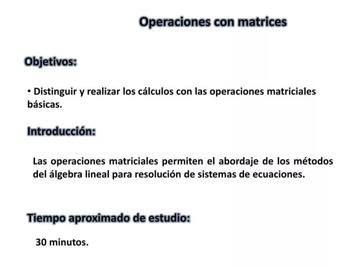 operaciones con matrices
