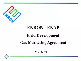 ENRON - ENAP Field Development Gas Marketing Agreement