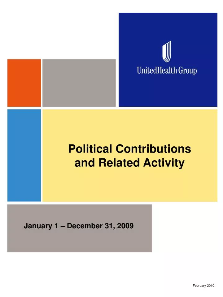 political contributions and related activity