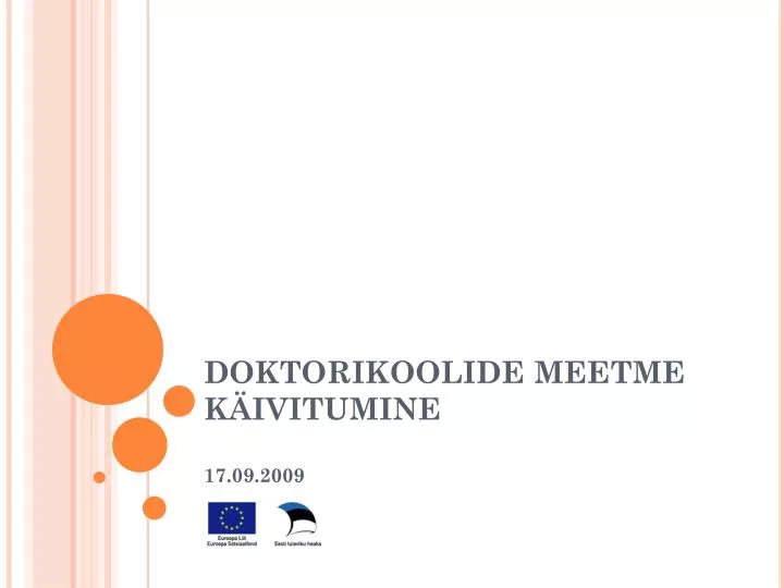 doktorikoolide meetme k ivitumine