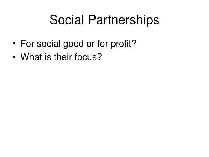 social partnerships