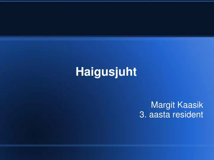 margit kaasik 3 aasta resident