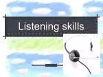 Listening skills - slide 1