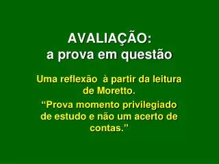 avalia o a prova em quest o